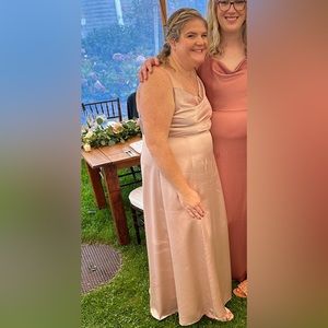 Light pink Amsale floor length dress